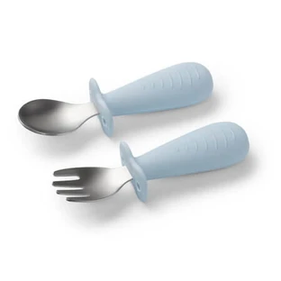 Löffel- und Gabel-Set, blau, ab 12 Monaten, Babyono