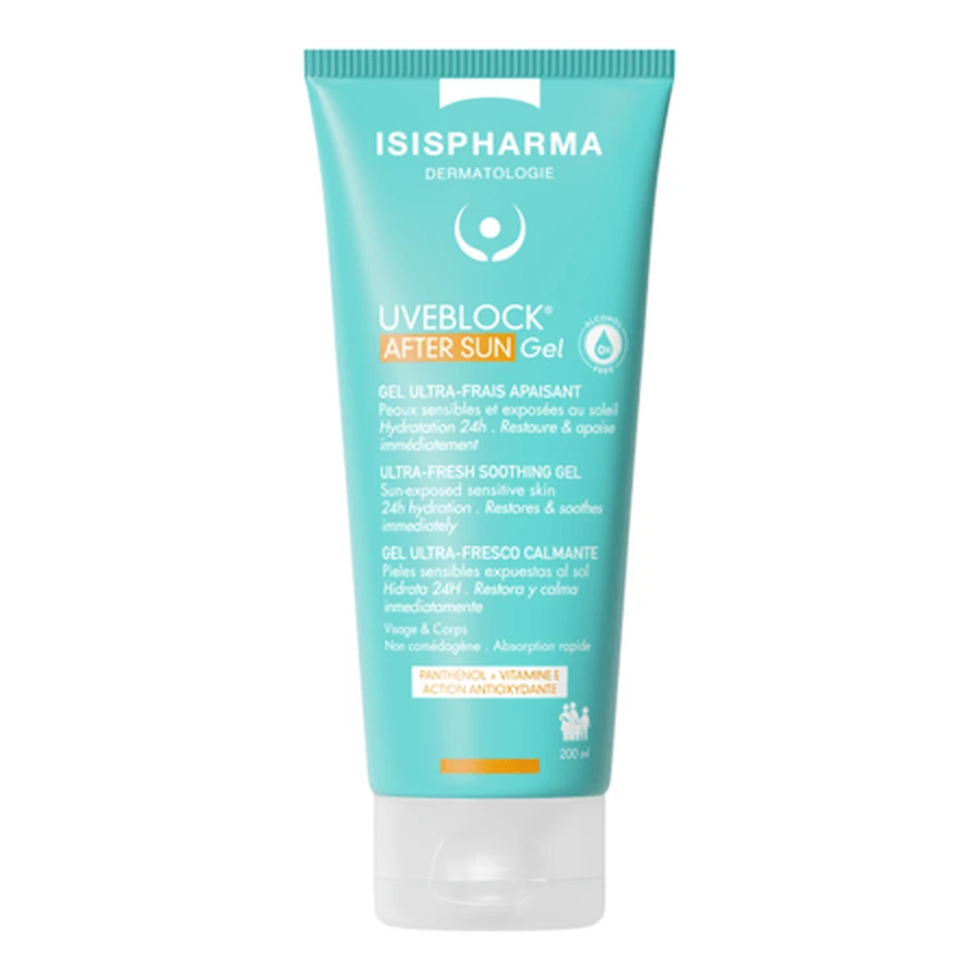 Gel calmante y reparador para después del sol Uveblock, 200 ml, Isispharma