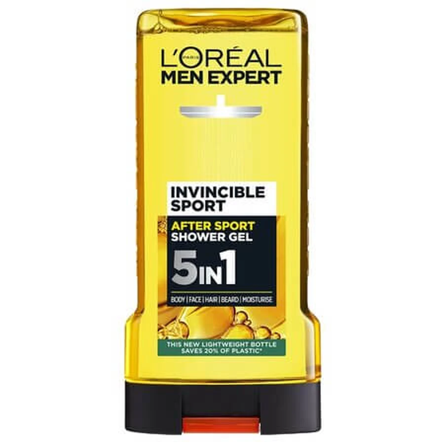 Men Expert 5-in-1 Revitalisierendes Duschgel, Invincible Sport, 300 ml, L'Oréal Paris