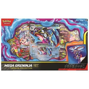 Premium TCG Set with Mega Greninja EX and Booster Packs, Ages 6+, Pokémon