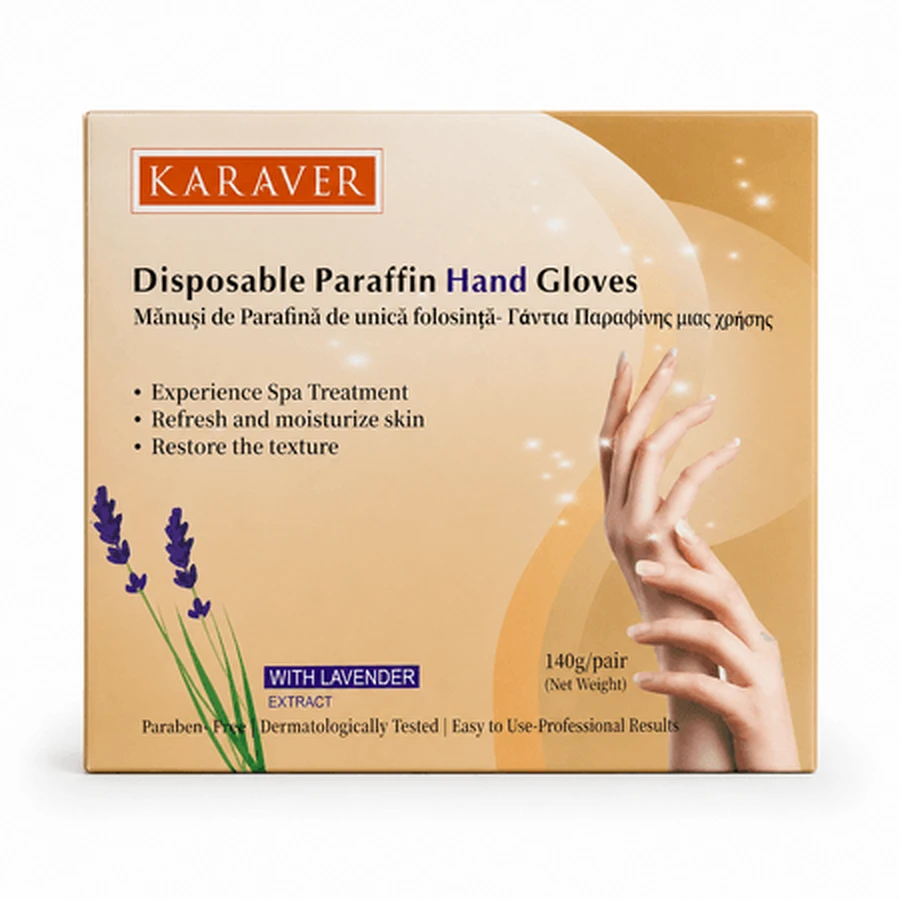 Einweg-Paraffinhandschuhe mit Lavendelextrakt, 140 g, Karaver