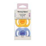 UltraLight Orthodontic Pacifiers, Yellow/Blue, 6–18 Months, 2-Pack, Tommee Tippee