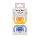UltraLight Orthodontic Pacifiers, Yellow/Blue, 6–18 Months, 2-Pack, Tommee Tippee