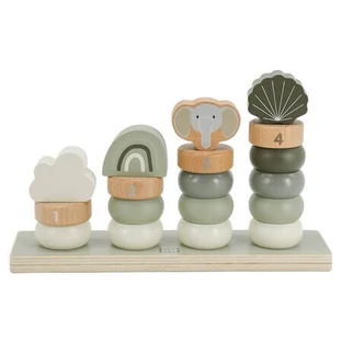 Jouet en bois empilable, vert olive, à partir de 18 mois, Label Label