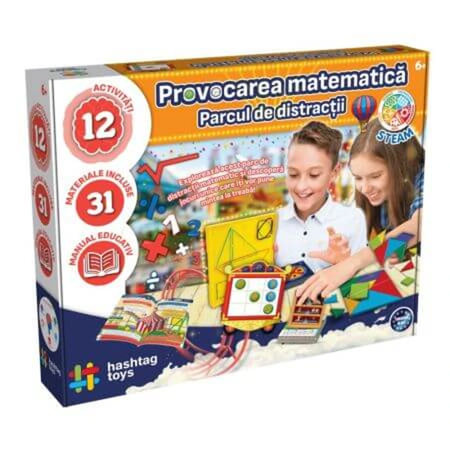 "Math Challenge" Educational Game, Amusement Park, Ages 6+, Hashtag Toys