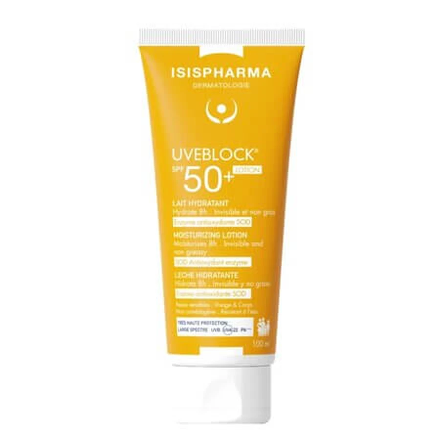 Lotion solaire Uveblock SPF 50, 100 ml, Isispharma