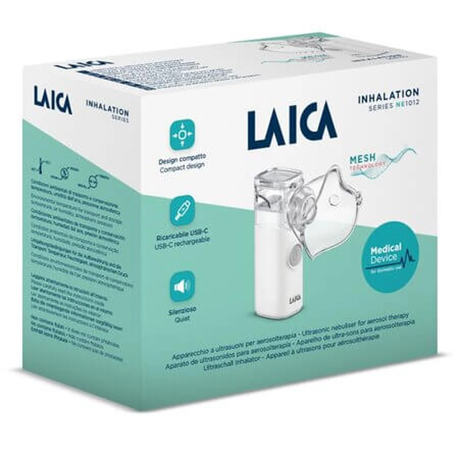 Tragbares, wiederaufladbares Aerosolgerät für Erwachsene und Kinder, NE1012, Laica