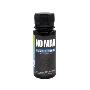 No Mad cafeïnevrije pre-workout-shot voor pomp en focus, cola-citroen, 60 ml, farmaceutische kwaliteit