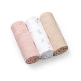 Crepon Muslin Diapers, 70x70 cm, Pink, 3-Pack, Babyono