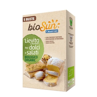 Levadura en polvo ecológica sin gluten, 5 sobres / 80 g, S.Martino