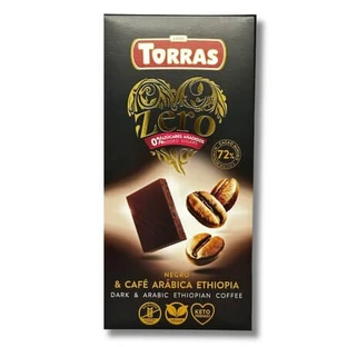 Chocolat noir à 72 % de cacao et café Arabica, 100 g, Torras