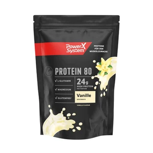Protein 80, poudre de protéines, vanille, 360 g, PowerX System