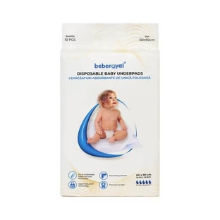 Disposable wipes with 4 self-adhesive strips, 60 x 90 cm, 10 pieces, Beberoyal