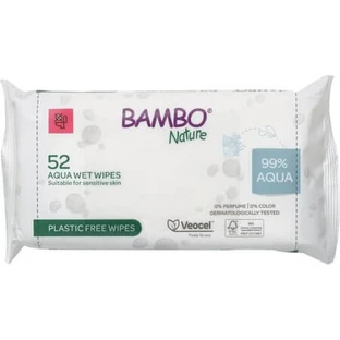 Wet Wipes (99% Water), 52 Count, Bambo Nature