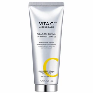 Mousse nettoyante à l'argile blanche et à la vitamine C, 120 ml, Missha