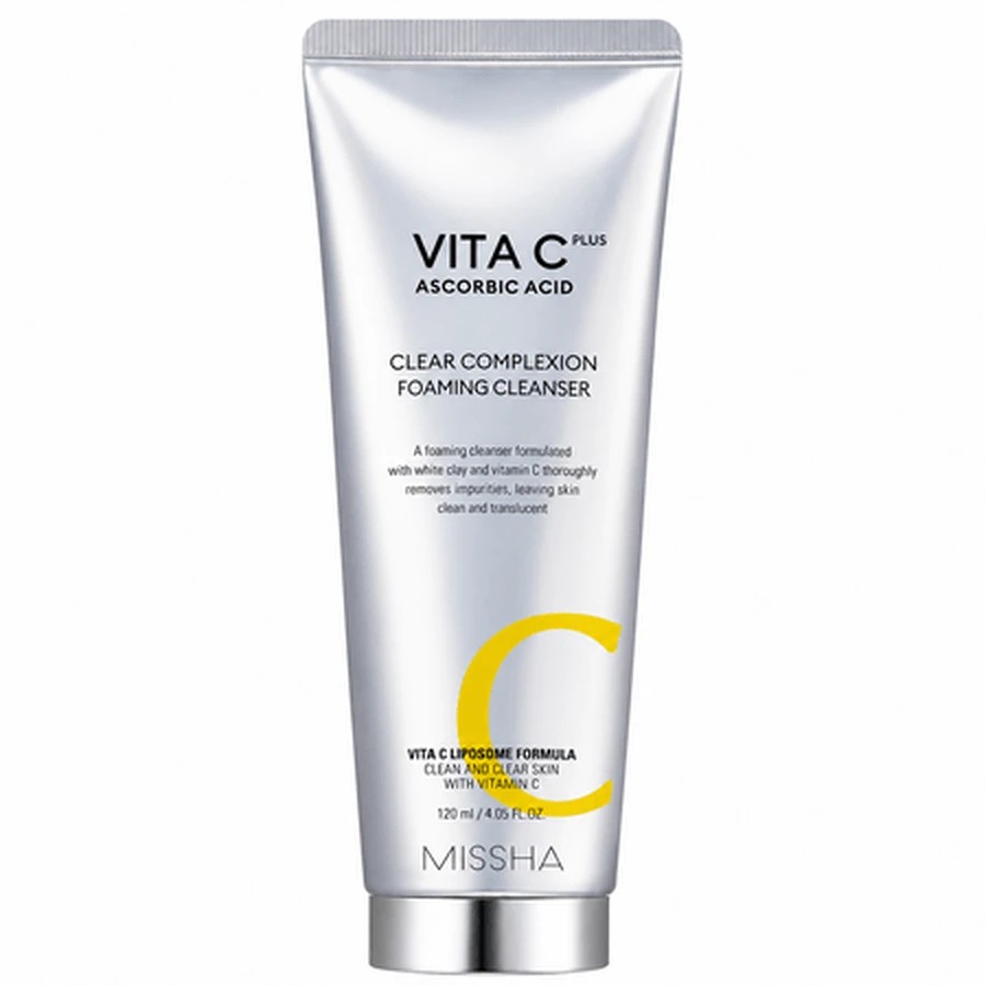 Mousse nettoyante à l'argile blanche et à la vitamine C, 120 ml, Missha