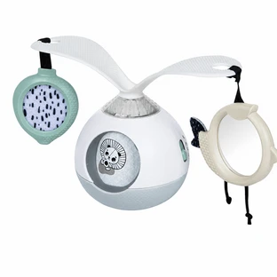 2-in-1 draagbare muzikale mobiel, buikligging - zwart-wit ontwerp, vanaf 0 maanden, Tiny Love