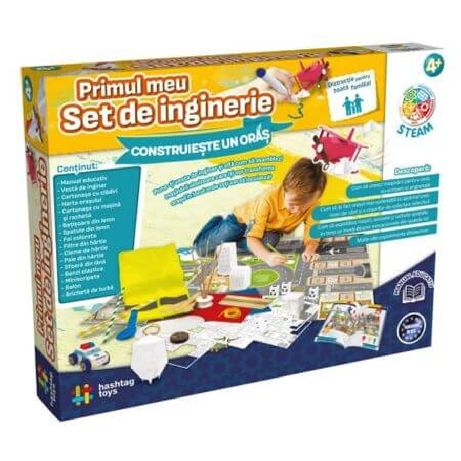 My First Engineering Set, Build a City, Ages 4+, Hashtag Toys