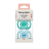 UltraLight Orthodontic Pacifiers, Blue/Green, 0–6 Months, 2-Pack, Tommee Tippee