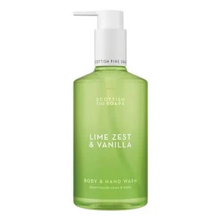 Jabón líquido para manos y cuerpo con ralladura de lima y vainilla, 300 ml, Scottish Fine Soaps