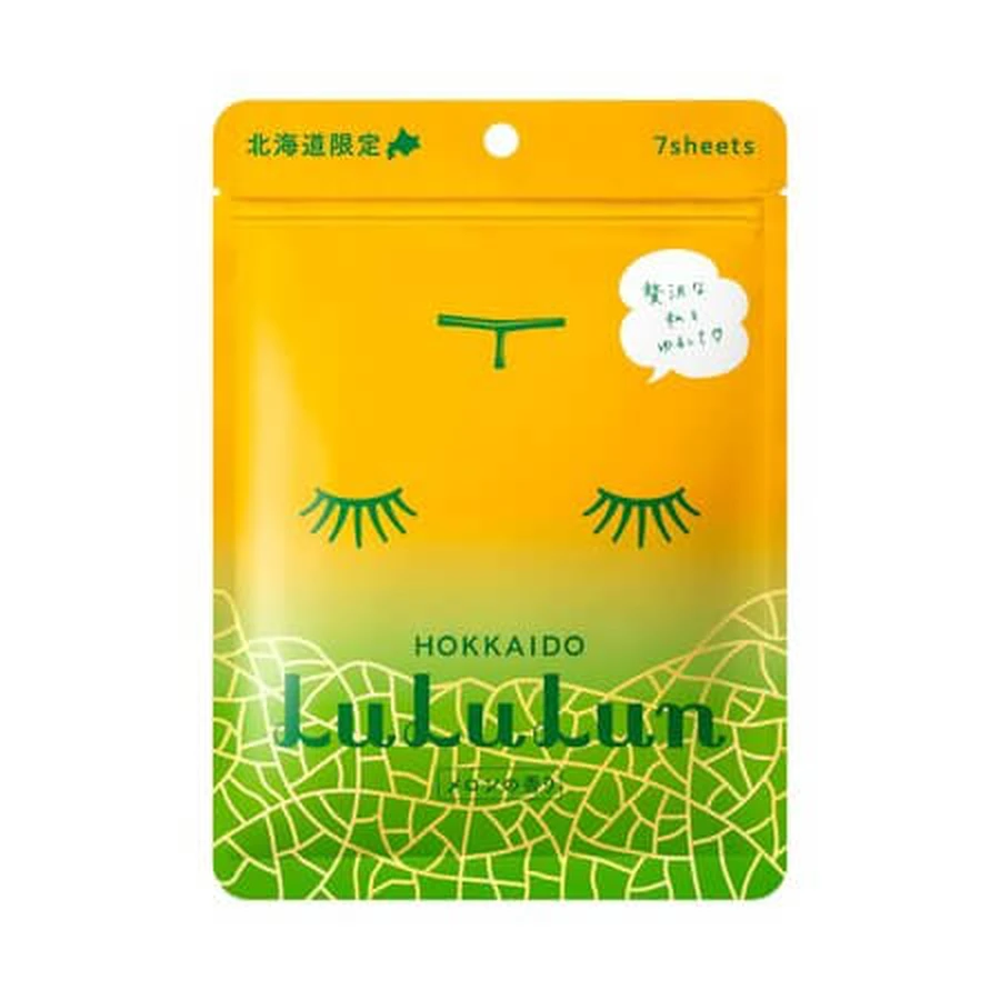 Hokkaido Melon Face Mask, 7 pieces, LuLuLun