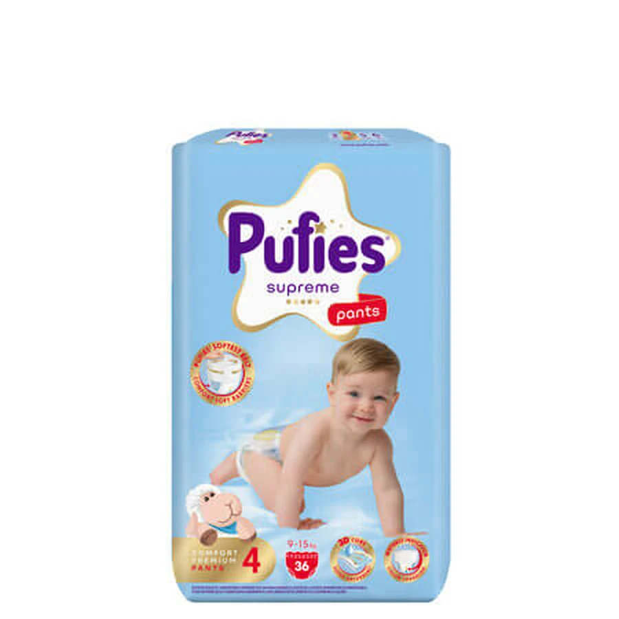Supreme Pull-Ups, talla 4, 9-15 kg, paquete de 36 unidades, Pufies