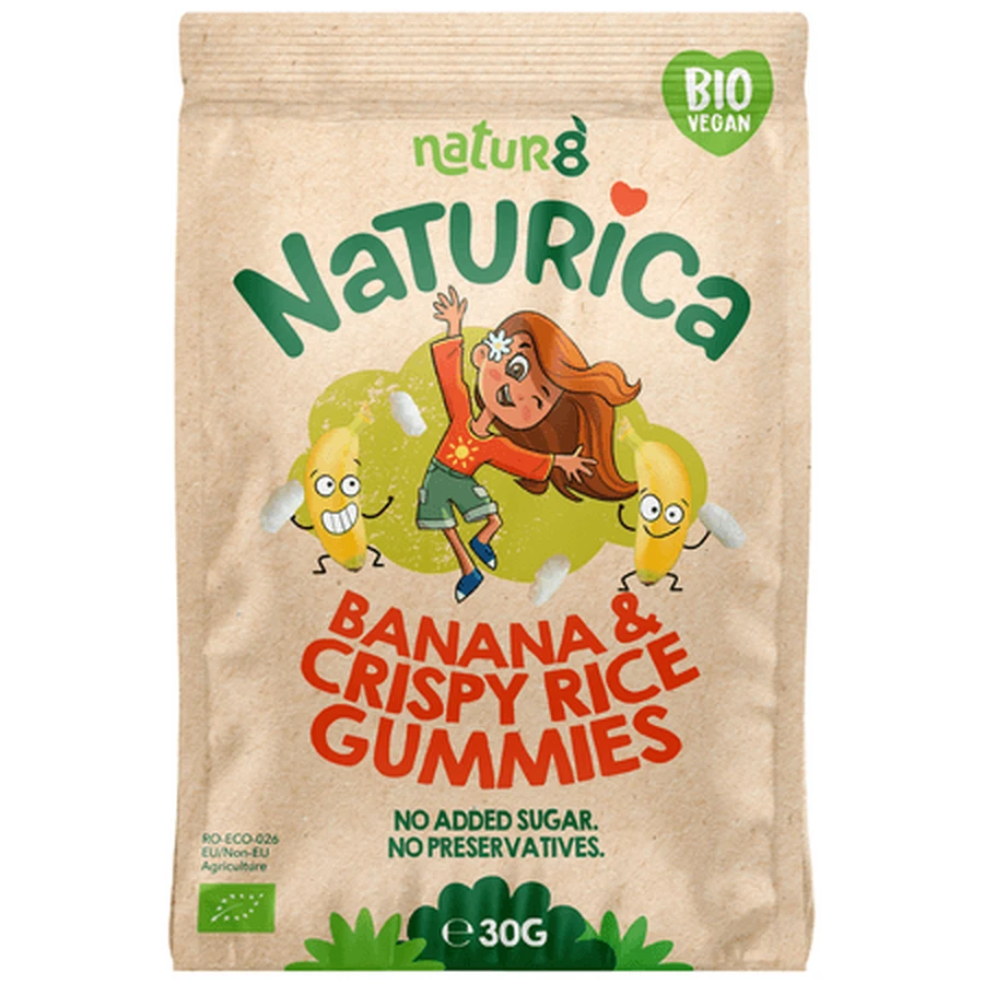 Bio Fruit Gummies, Banana and Rice, 30 g, Naturica