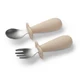 Spoon and Fork Set, Beige, 12 months+, Babyono
