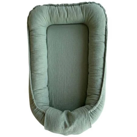 Muslin Baby Nest with 2 Sides, Mint, 0 months+, Twindeco