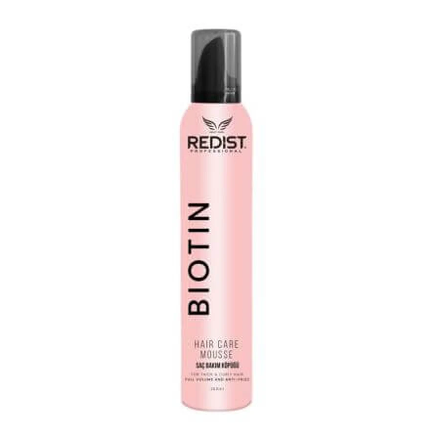 Mousse capillaire anti-frisottis à la biotine, 200 ml, Redist