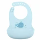 Silicone Bib with Crumb Pocket, Blue, Green, Beige, 6 months+, 1 piece, Babynova