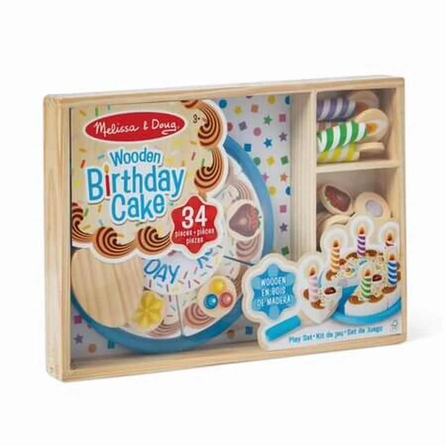 Holzspielset, Geburtstagstorte, ab 3 Jahren, 34 Teile, Melissa & Doug