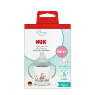 Perfect Match Babyflasche mit Griffen und Lernsauger, Winnie, ab 6 Monaten, 150 ml, Nuk
