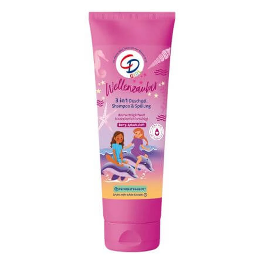 Wellenzauber CD Girl 3-in-1 shampoo, conditioner en douchegel, 250 ml, CD