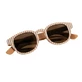 Children's Sunglasses, Ocean Brown Stripes, Ages 2+, 1 pair, Little Dutch