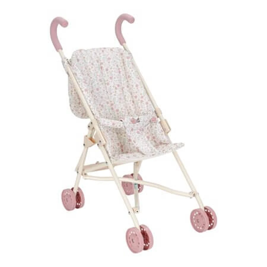 Metalen poppenwagen, wit, vanaf 3 jaar, Little Dutch