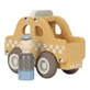 Coche de juguete de madera con certificación FSC, taxi, a partir de 18 meses, Little Dutch