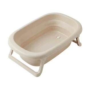 Foldable Changing Tray with Lid, Natural Linen, Tega Baby