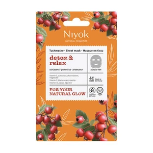 Mascarilla facial en láminas «Detox & Relax», 10 ml, Niyok