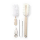 Set met fles- en speenborsteltjes, crèmekleurig, Babyono