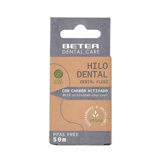 Dental Floss, Activated Charcoal, 50 m, Beter