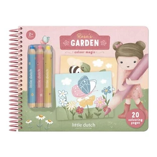 Libro para colorear «Rosa» con lápices de colores, a partir de 2 años, Little Dutch