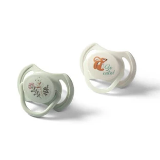 Chupetes simétricos de silicona Night & Day, de 6 a 18 meses, Babyono