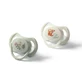 Chupetes simétricos de silicona Night & Day, de 6 a 18 meses, Babyono