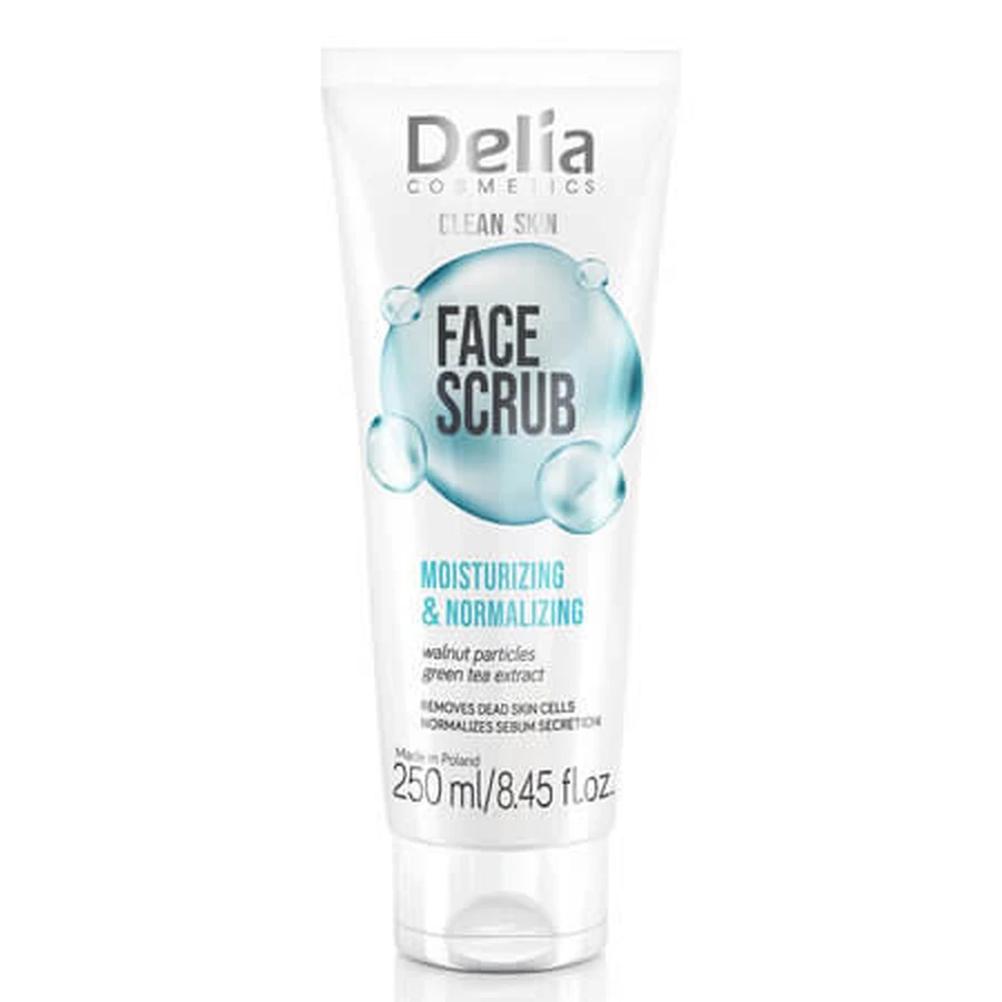 Gommage visage « Clean Skin » équilibrant et hydratant, 250 ml, Delia