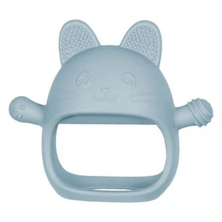 Silicone Teething Toy, Aqua Blue, Kitty Glove, 3 months+, Appekids
