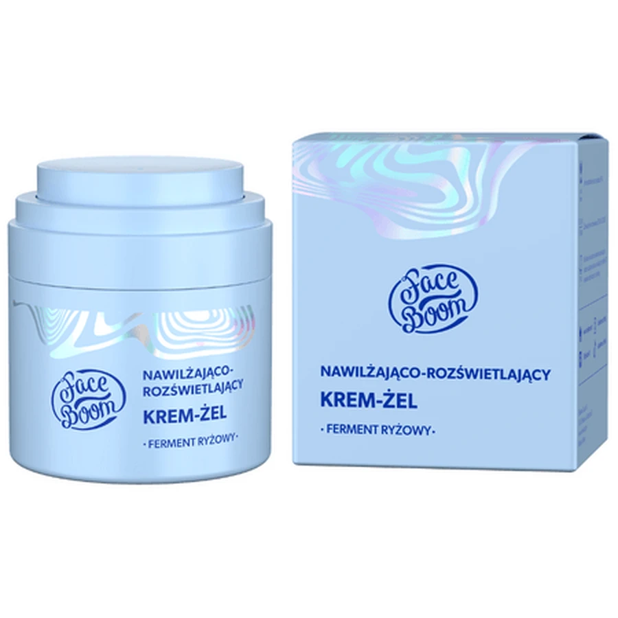 FaceBoom Aura Hydrating and Brightening Gel-Cream, 40 ml, BodyBoom