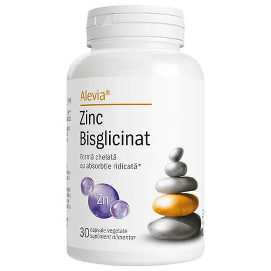 Zinc Bisglycinate, 30 Vegetarian Capsules, Alevia