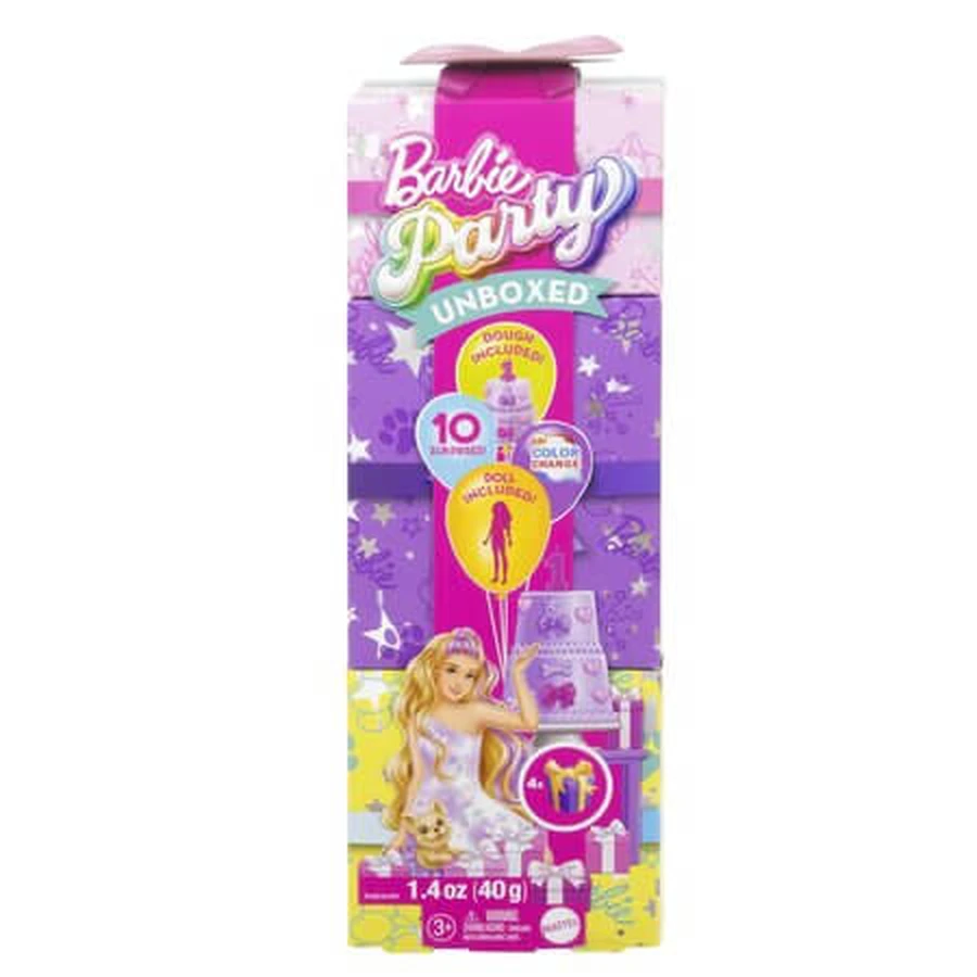 Barbie-pop, Party Unboxed Reveal Blonde, vanaf 3 jaar, Mattel
