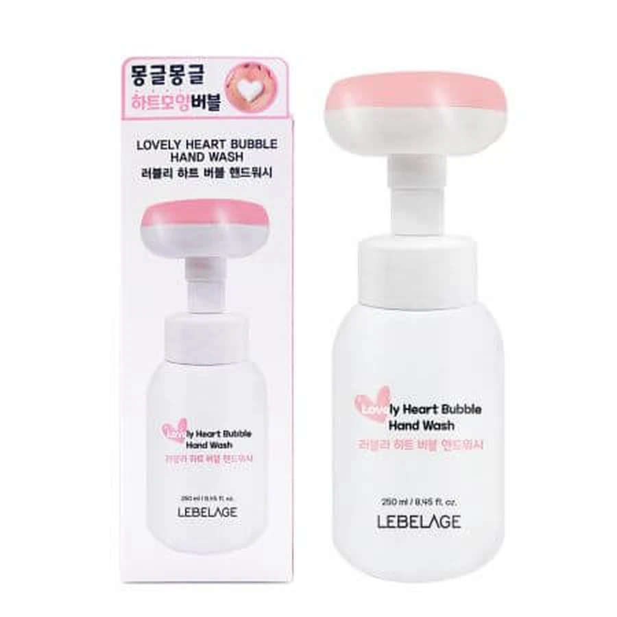 Jabón de manos espumoso «Lovely Heart Bubble», 250 ml, Lebelage